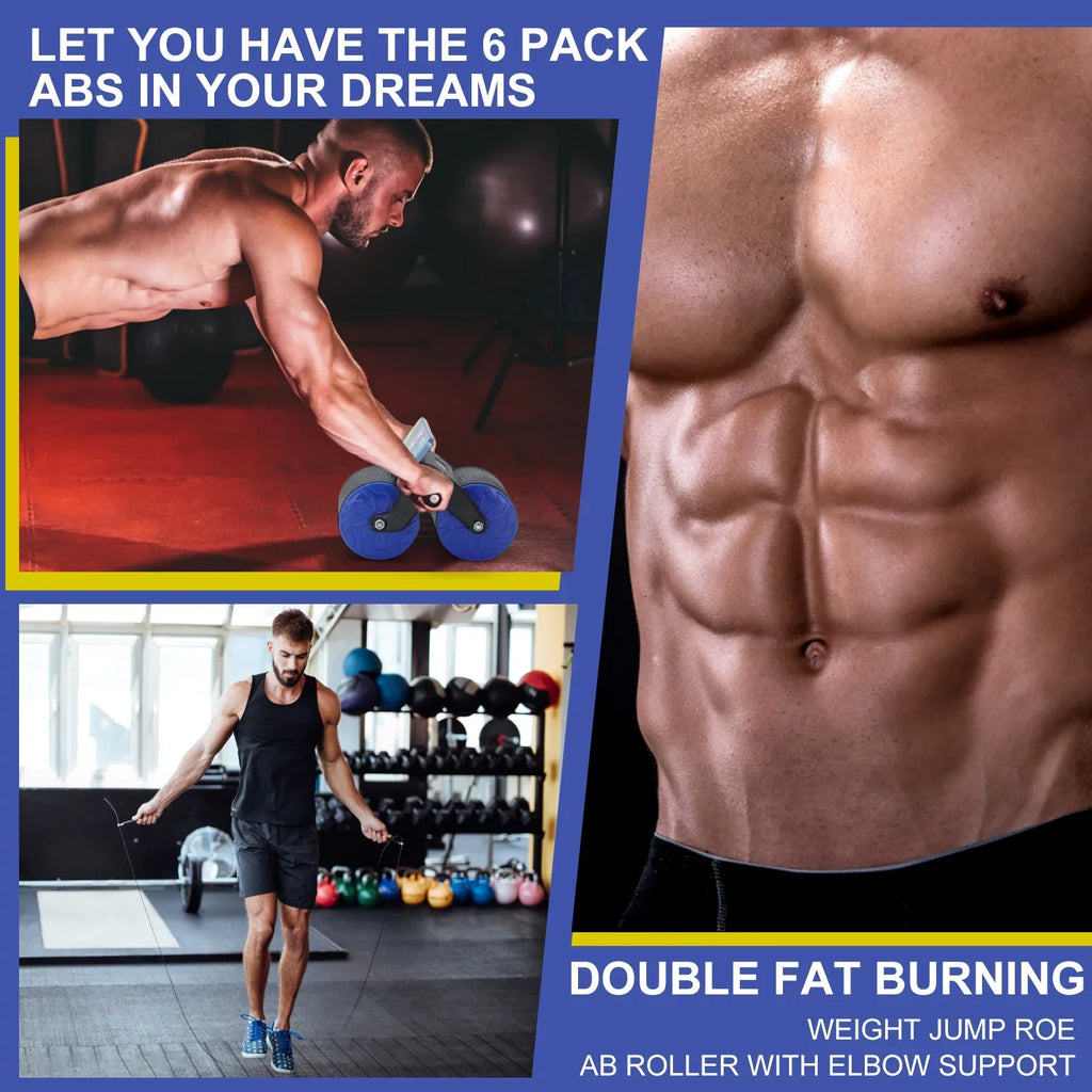 Fitness Abdominal Roller Training. Beginner to Strength Muscle for Wheel, Abdominal Automatic for Home Core Strength Training Wheel at - Workout Wheel Advanced Equipment Abs Ab Rebound Gym