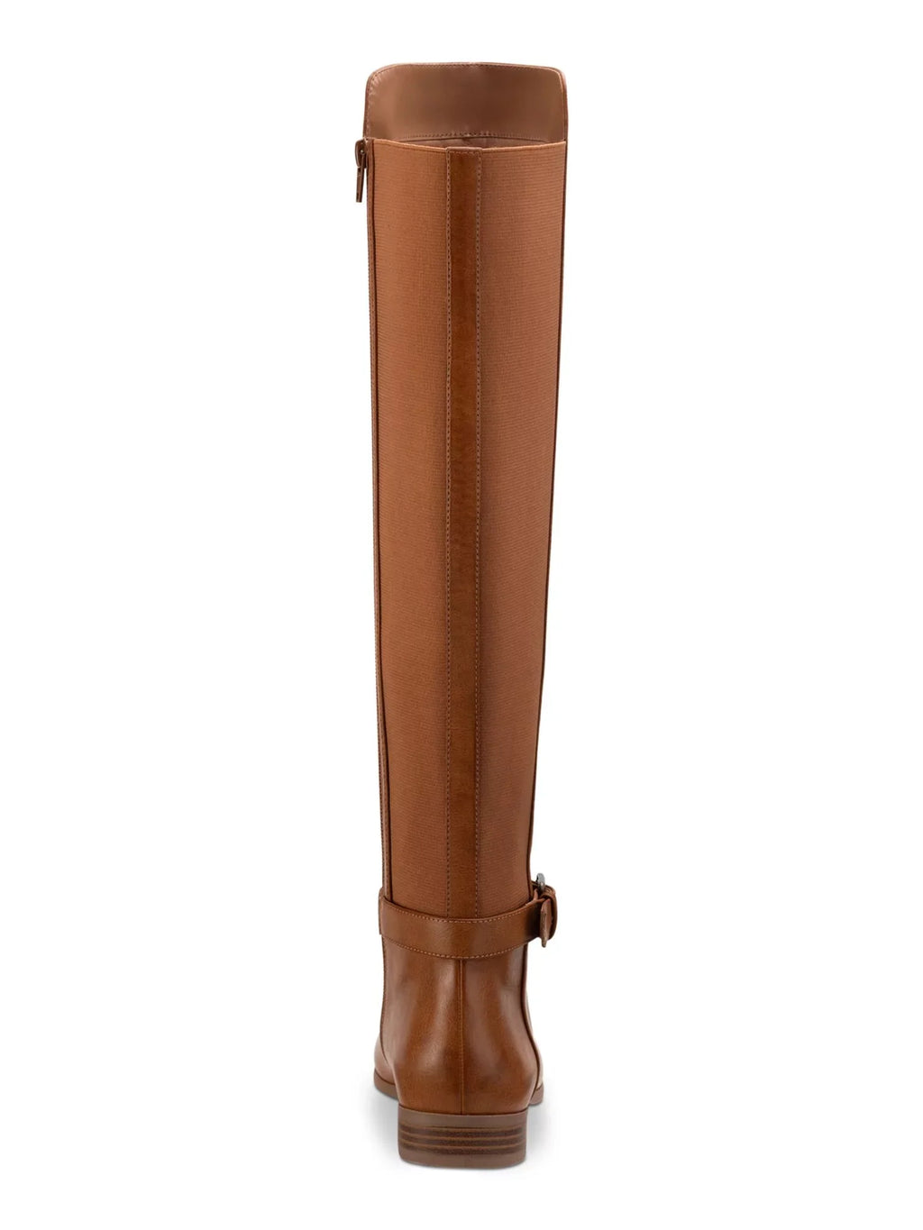 Heel Riding Toe Cushioned Media Womens M Boot Buckled Strap Block Tan Goring & COMPANY Round Brown Mixed design Zip-Up Kimmball 9