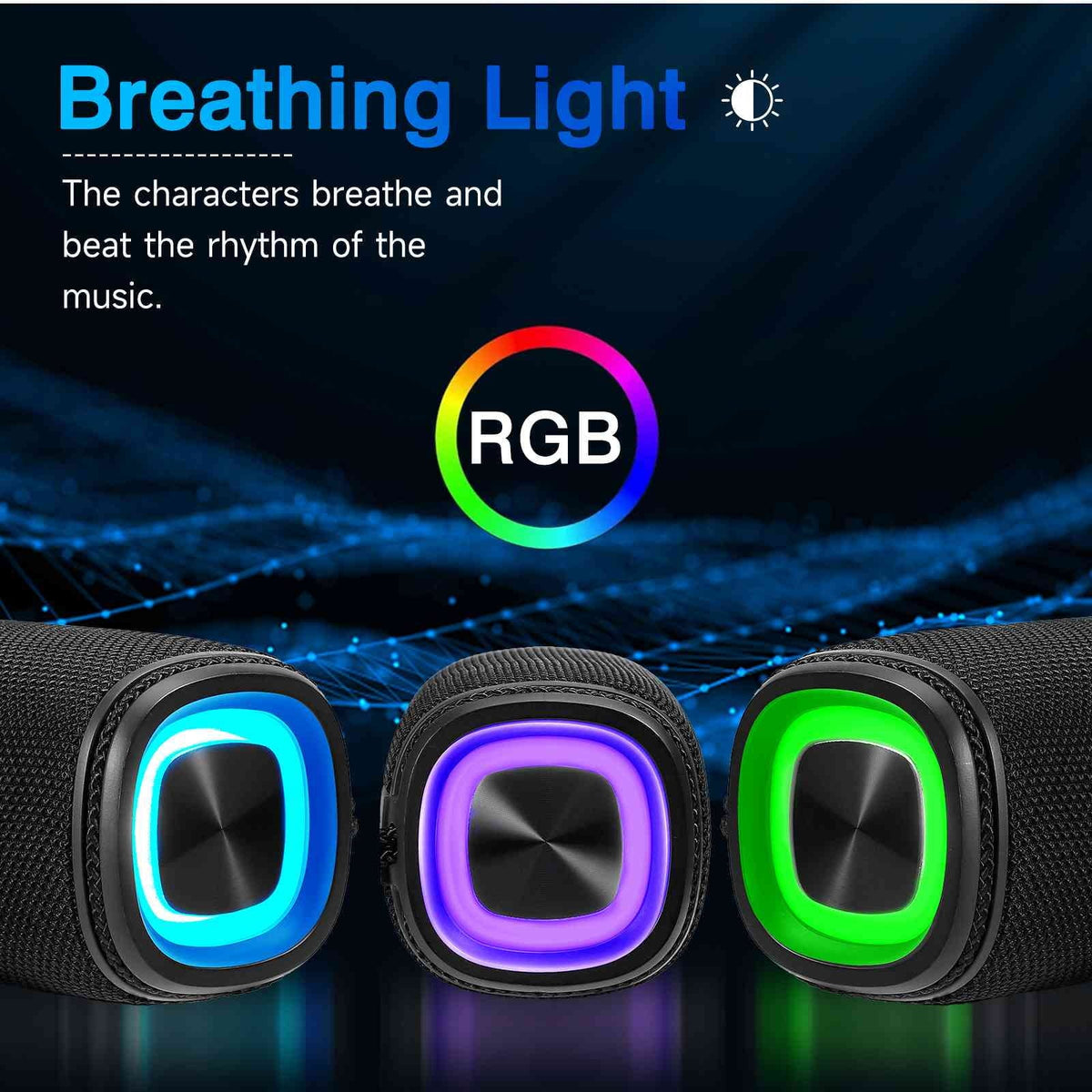 '- Speaker, Wireless Punchy UrbanX Pairing, Speakers for Waterproof LG Speaker Bass, with Bluetooth Black BT5.3, Portable X808 True Sound Surround HD W41+ 360° IPX5