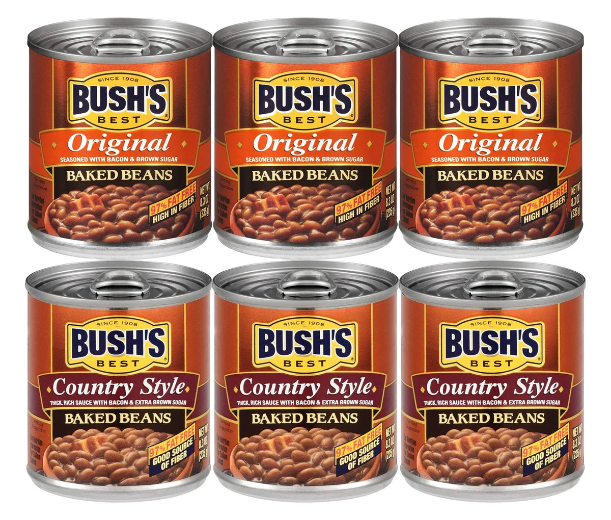 Variety Country design Baked Original Oz Pack, Ct 8.3 Baked Bush,S 3 Beans, Beans, 3 Best 1