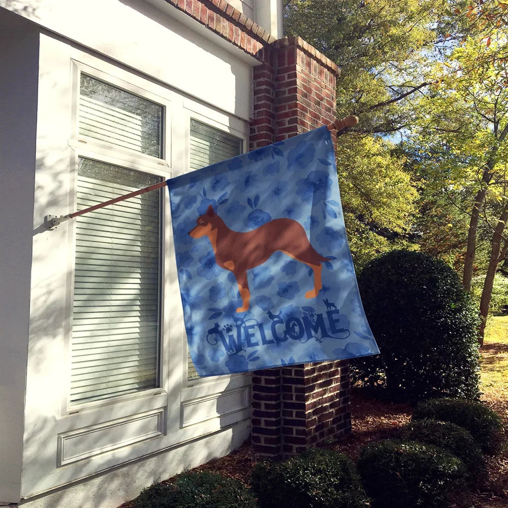 Welcome House CK6156CHF Large, dimension, multicolor Treasures Flag Carolines Kelpie Australian Canvas Dog