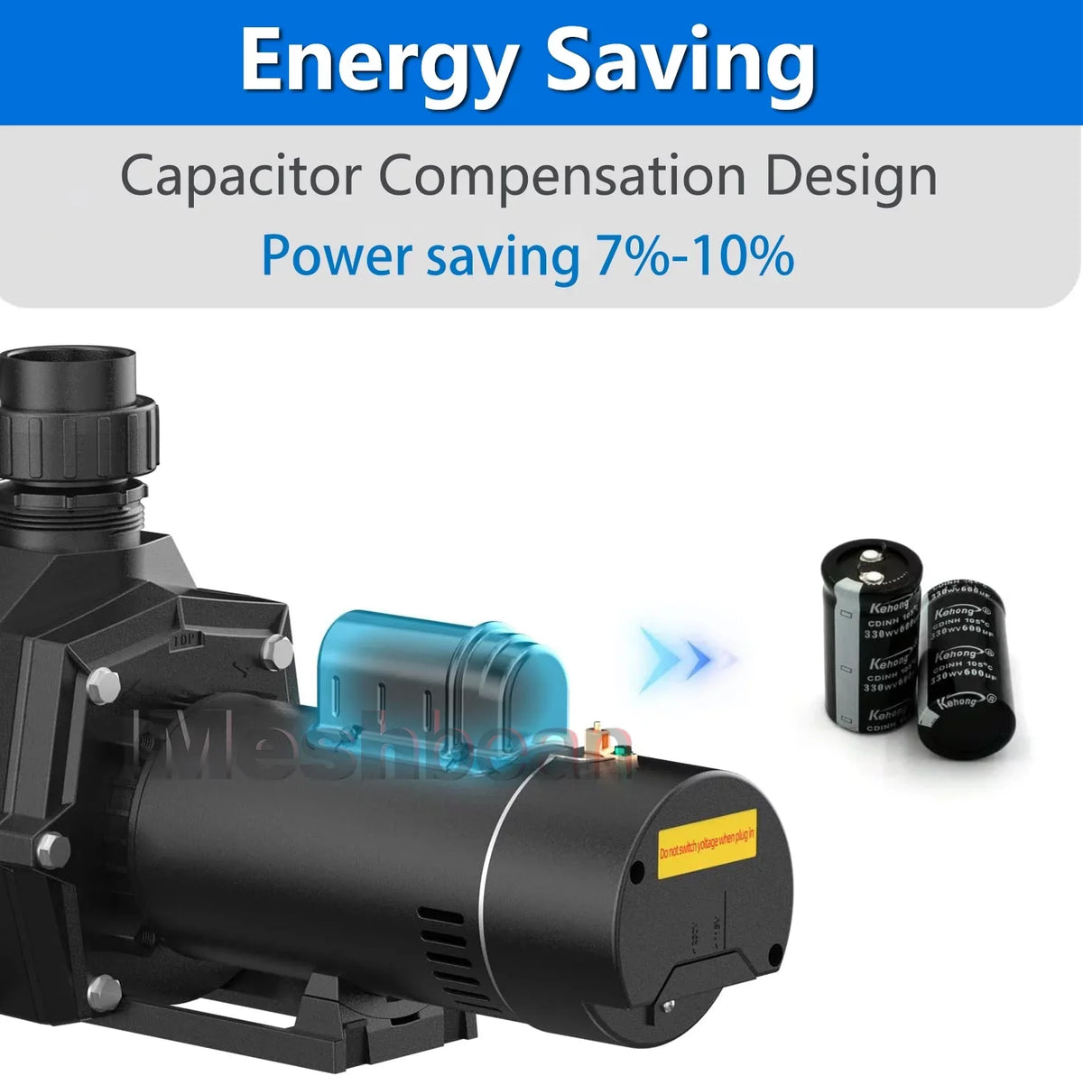 6000GPH, Circulation, 1.5HP Swimming iMeshbean 110V-230V, Max Pool liquid Above Motor Swimming w/ 69FT, Strainer and Pool Head Ground Pump, In-ground Basket Inground Pool for