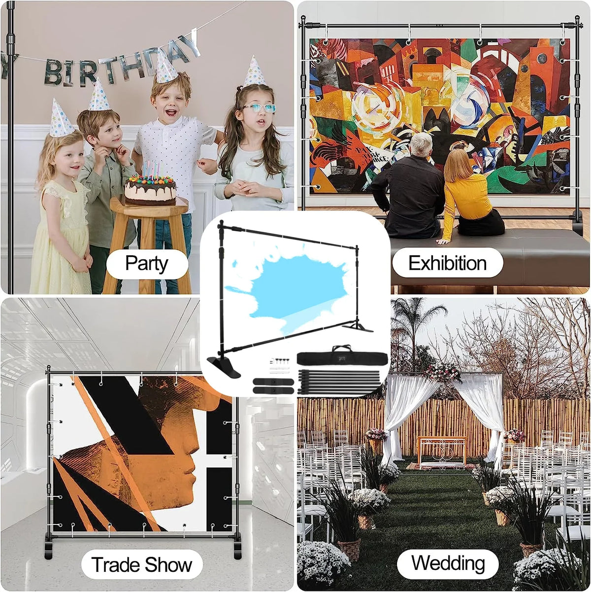Kit, Backdrop 10 Stand Support Banner Stand Large Stand Banner x Photography 8ft SHZOND Background