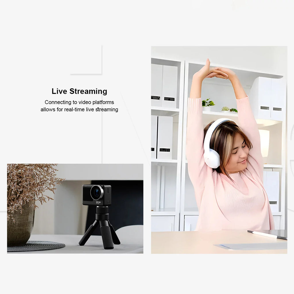 Camera Waterproof Support Streaming 20MP Portable Dual Yabuy Camera Case -shaking Adapters Camera Action Action Live Waterproof SJ11Active Screen with