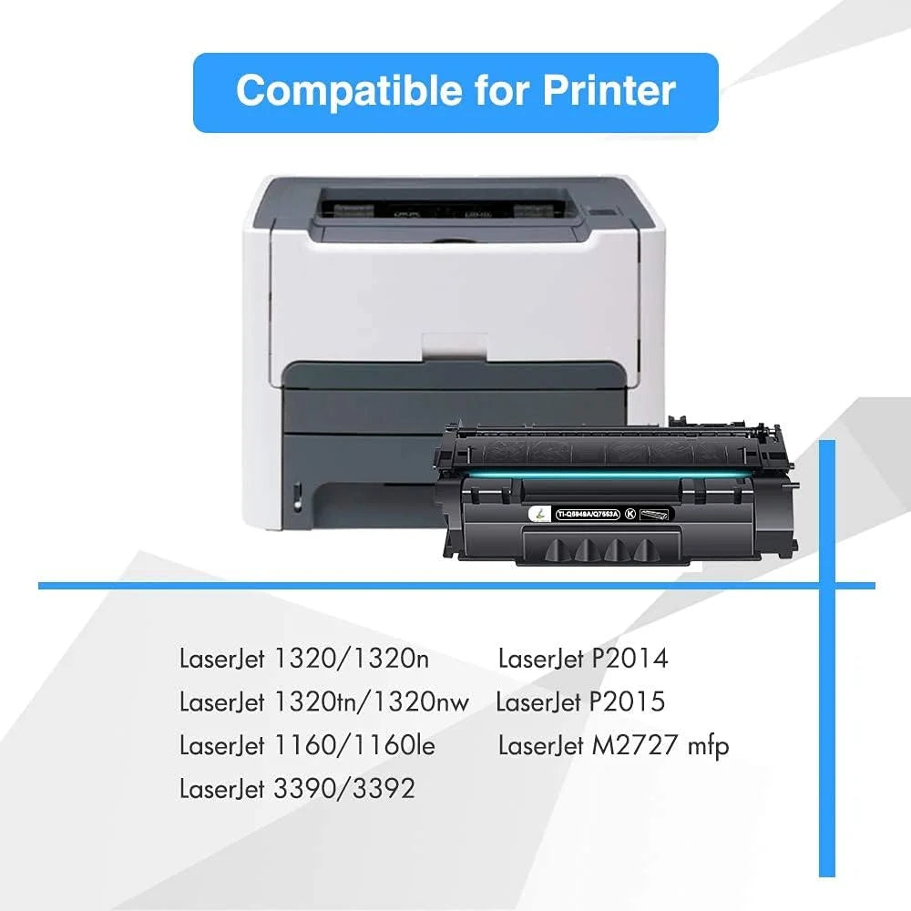 Q5949A LaserJet 1320NW P2015dn P2015 Compatible Printer HP Q5949X Yield Cartridges for Q7553A High 1320N Black 1320 49A Ink 2-Pack 3390 Toner 49A for HP 1320TN 49X 53A 53A