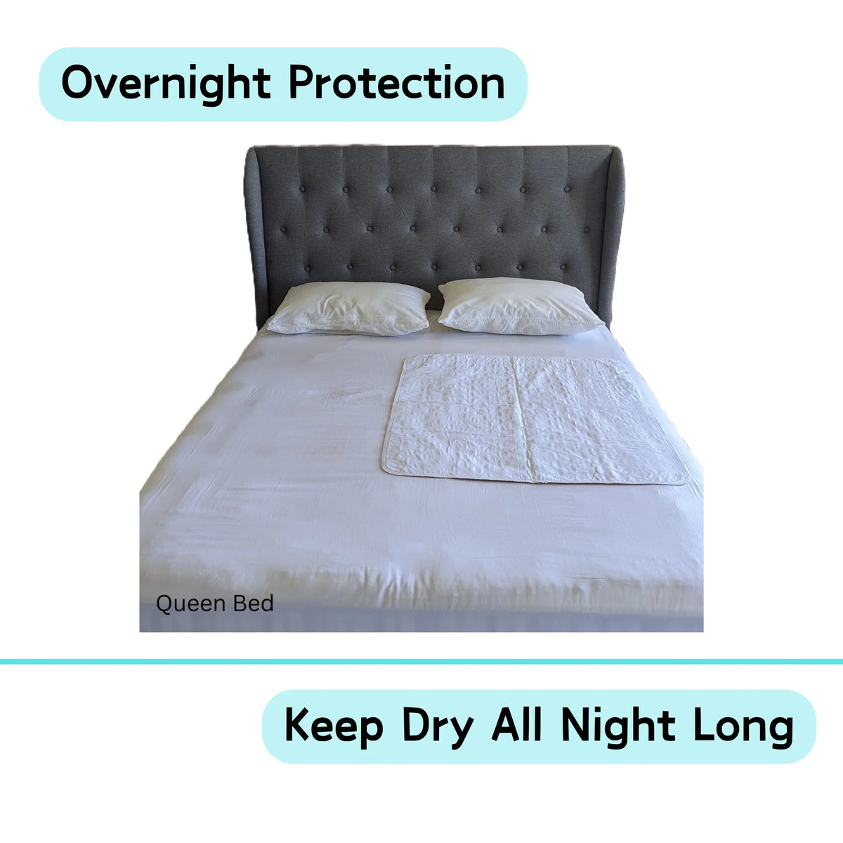 4 Pack Bed Pad Washable Incontinence Underpad - Absorbent Urinary Protection 34 X 36