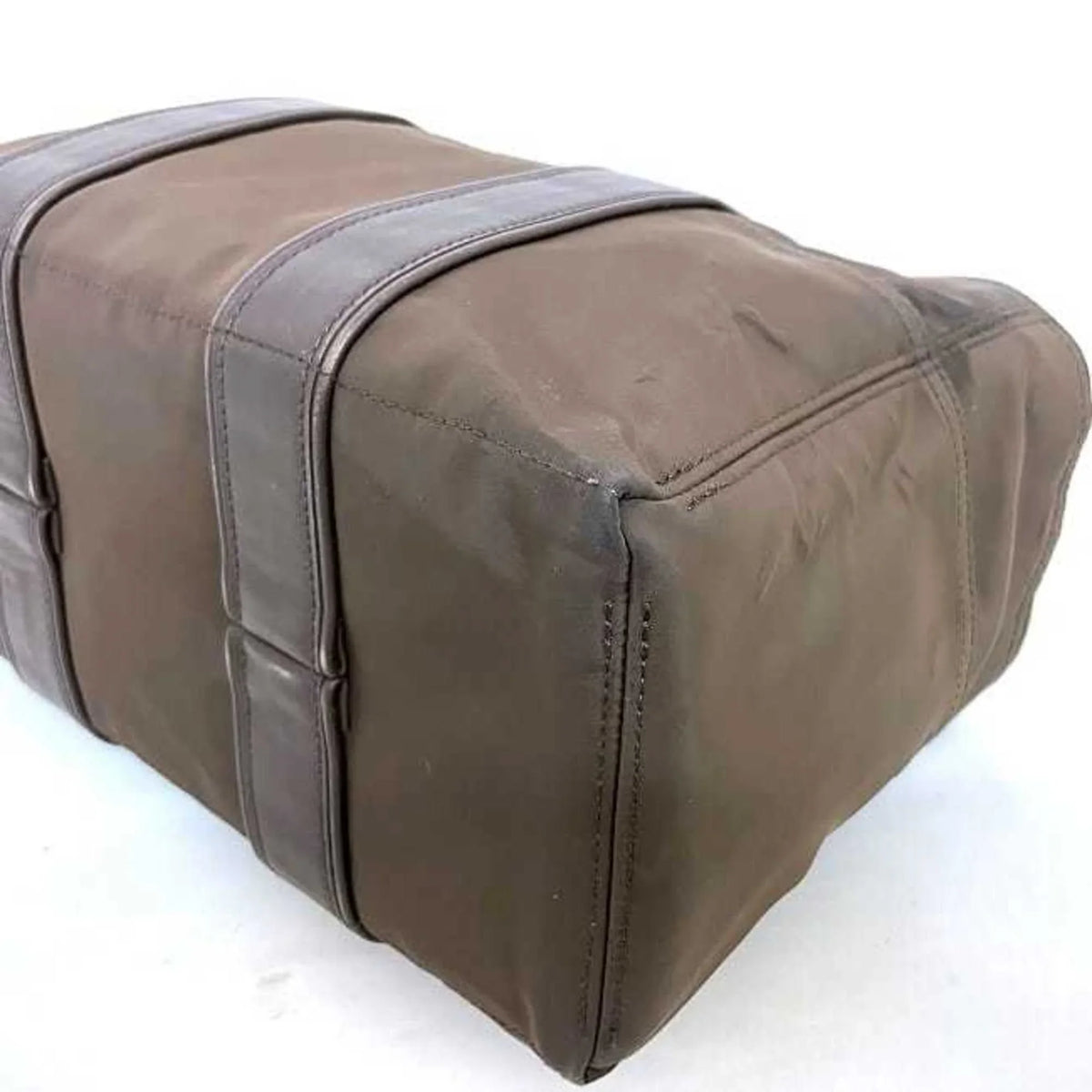 Second-Hand Hermes Tote Bag Acapulco Pm Brown Silver Handbag Nylon Leather Hermes Women'S (Fair)