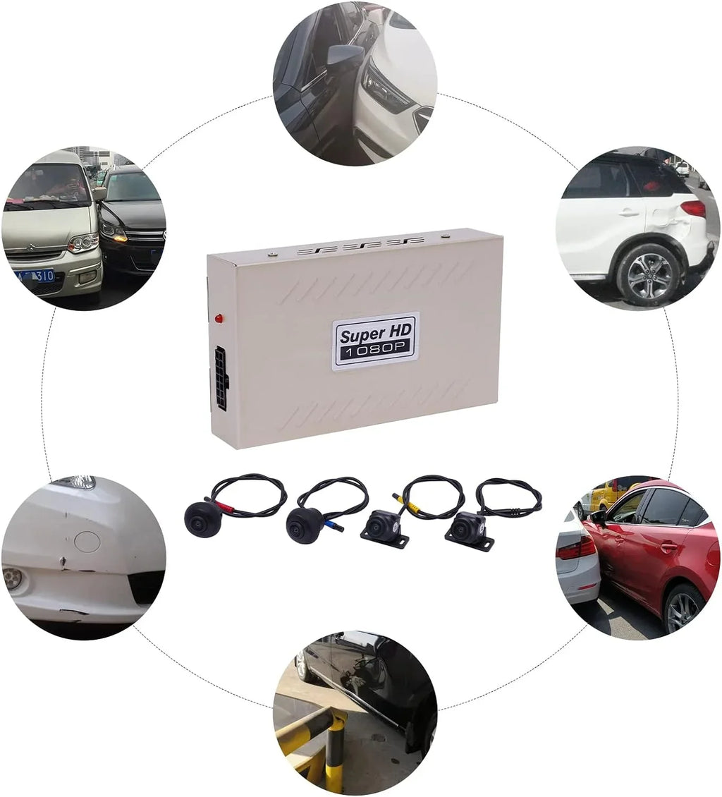 1080P View Degree 360 Panoramic DVR TFCFL Vision Car Night System Recording Recorder Bird 4-camera Devivce