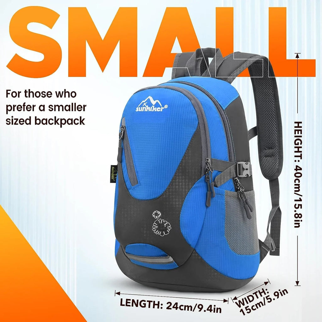 Sunhiker Cycling Hiking Backpack Water Resistant Travel Backpack Lightweight Small Daypack M0714 Small Azure