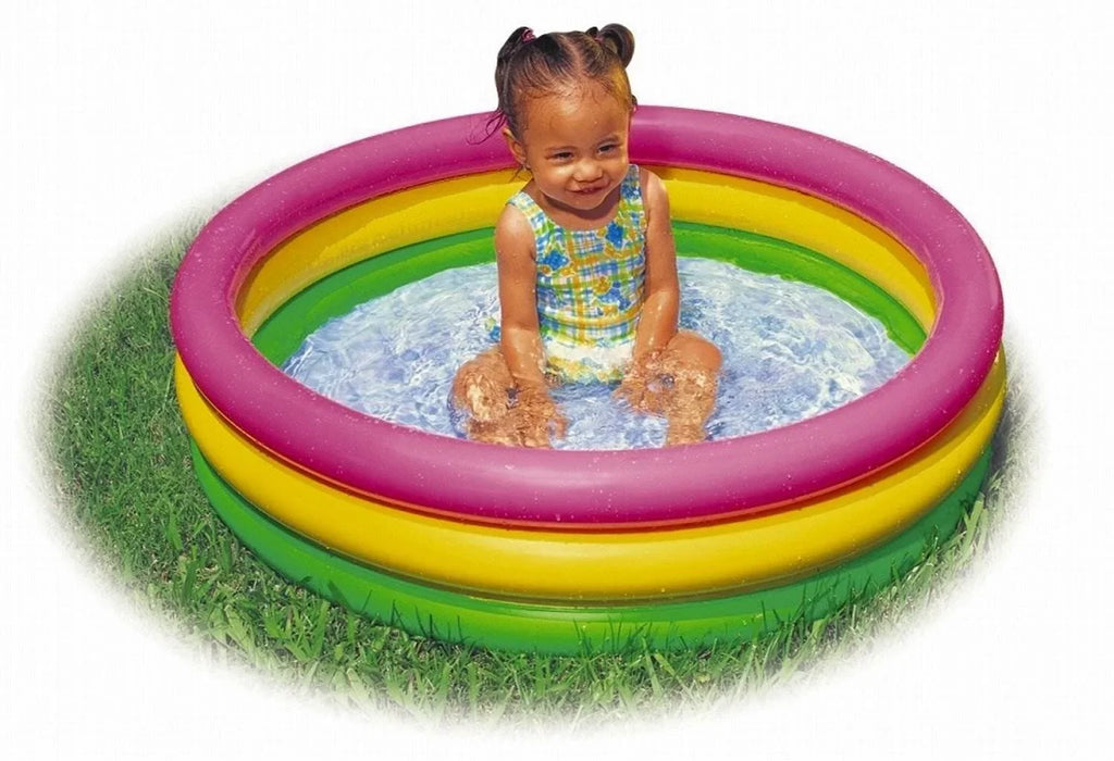 Multicolored Glow Swimming Pool, Intex Sunset Baby Colorful Inflatable 3