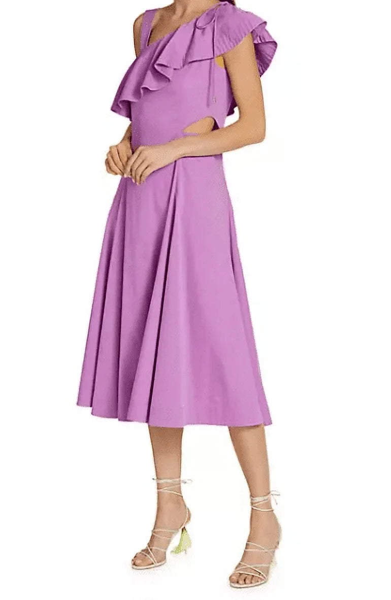 Orchid Ruffled-Sleeve Beilla Midi-outfit, Beard Veronica Women's 14