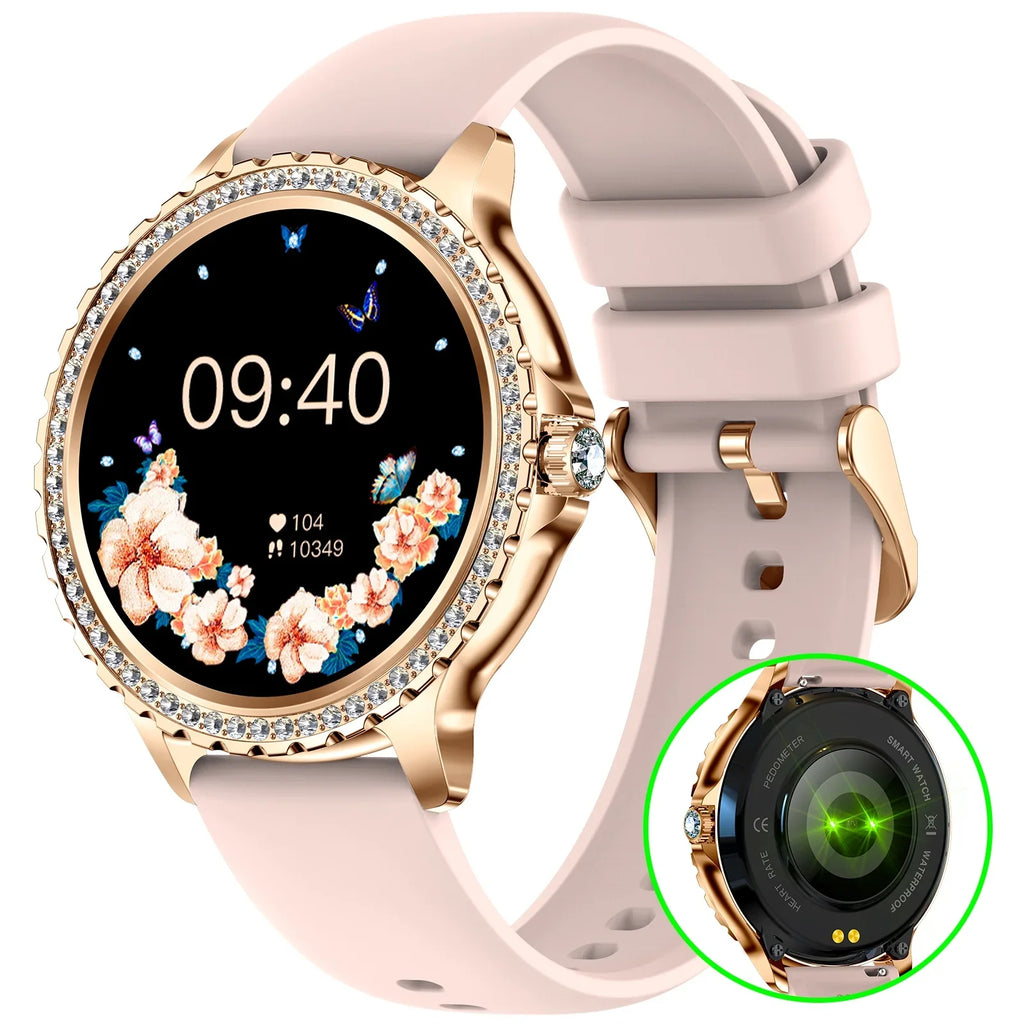 Smart Watches Women With Diamonds Bluetooth Call