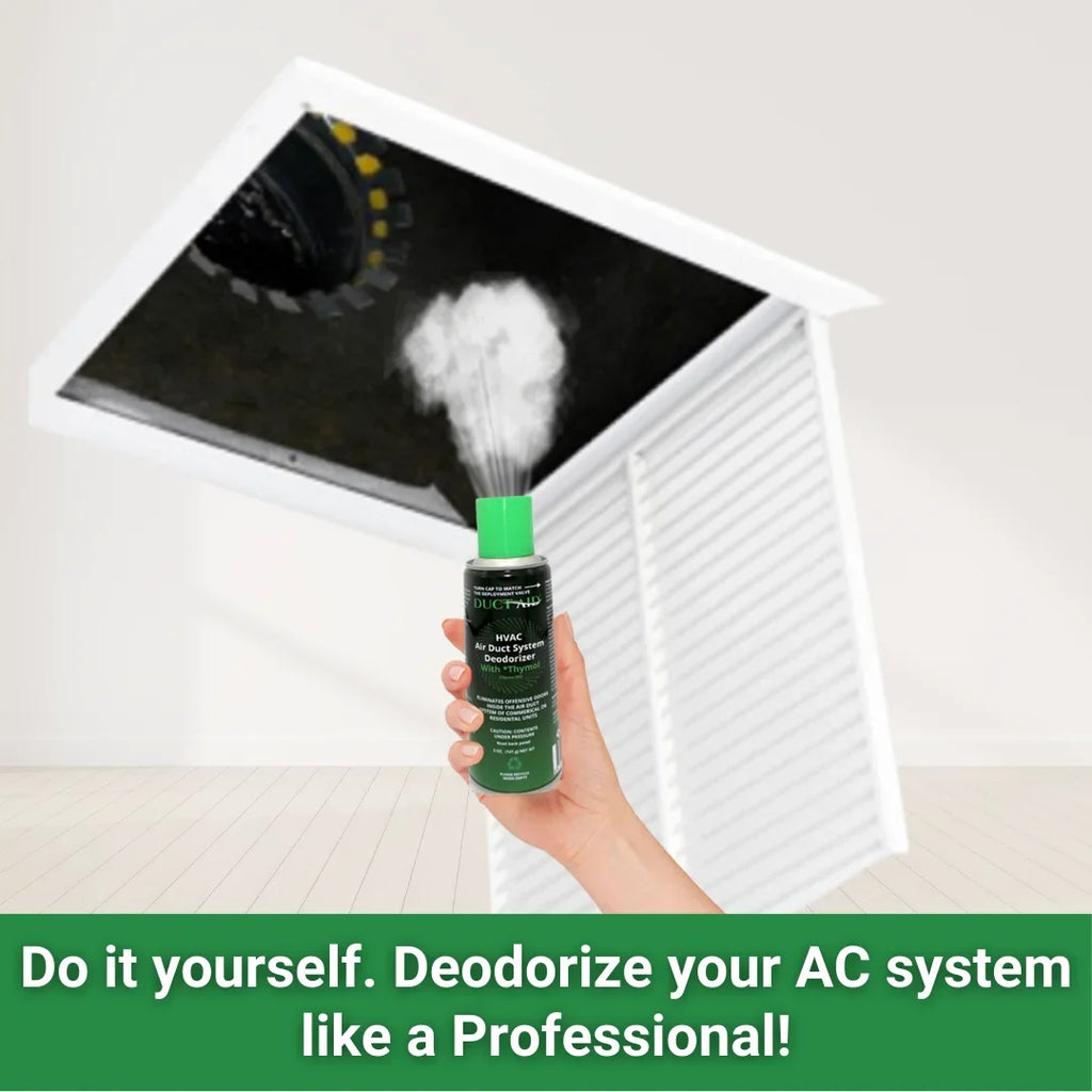 Treatment with Deodorizer Natural, System - Fogger HVAC Duct Aid All Multiple Mold of Concentrate and Thymol Air with Uses. - 4 Duct Plant-Based Pack