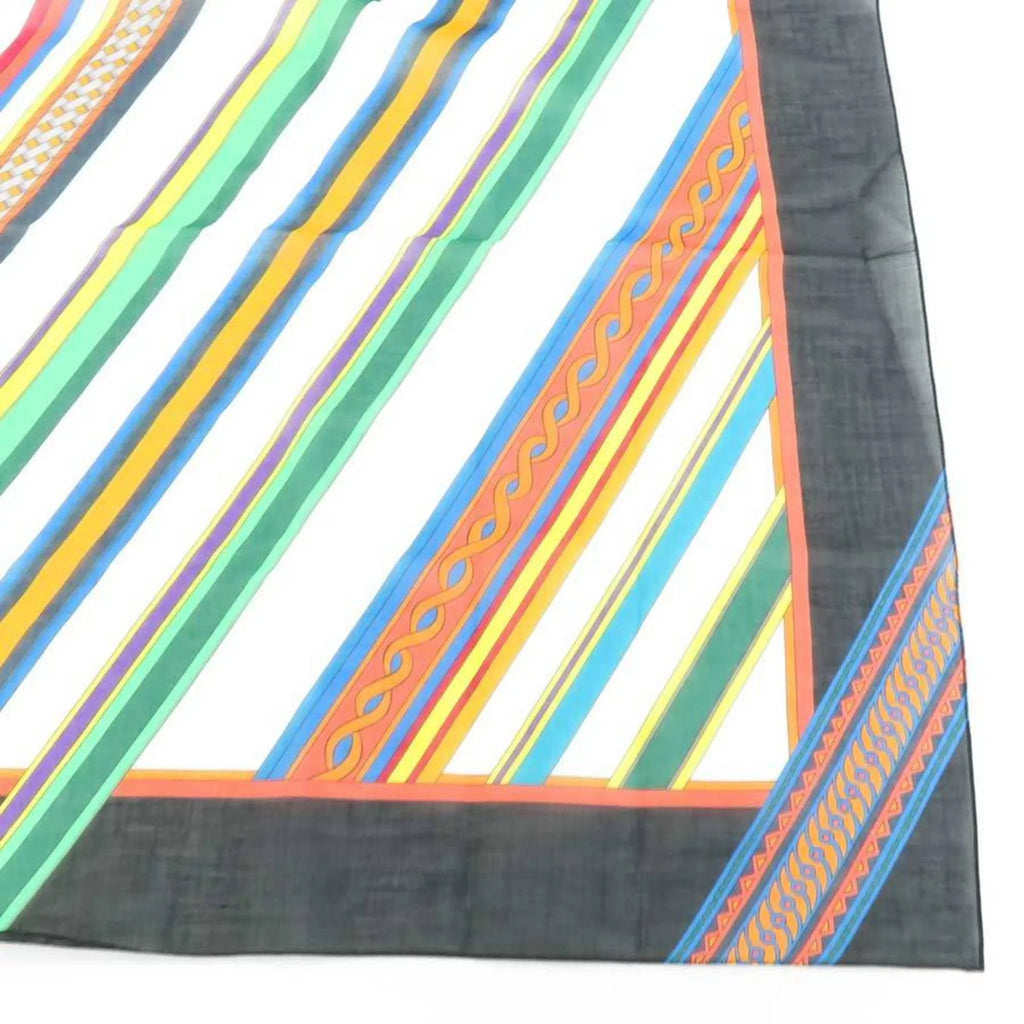 Used Hermes Shawl Scarf Muffler Cotton Multicolor Women'S (Good)