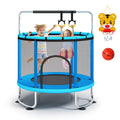 Toddler Enclosure and Indoor with Basketball 55''Mini Net Rings, 555lbs for Kids, Fisca Trampoline Hoop, Trampoline Trampoline, Load