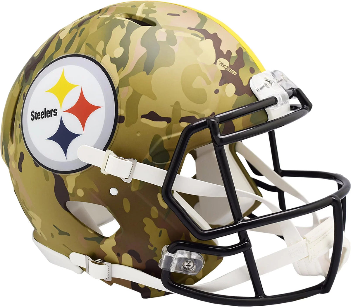 Camo Alternate Football Helmet Speed Riddell Pittsburgh Revolution Steelers Authentic