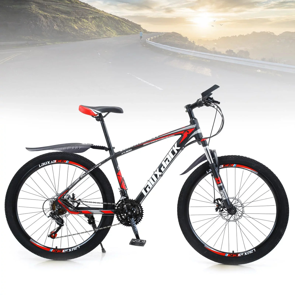 Wheels Pump Bikes Mountain 27.5" MTB+Bike Bicycle Lock+Air Speed Adults 21