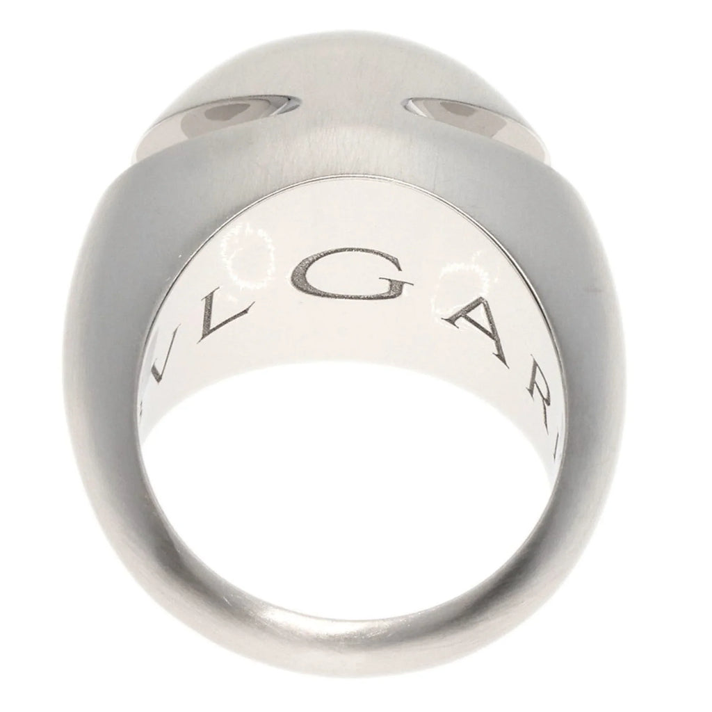 K18 Cabochon #53 Ring Women's Bvlgari Gold (Good) Pre-Owned White BVLGARI
