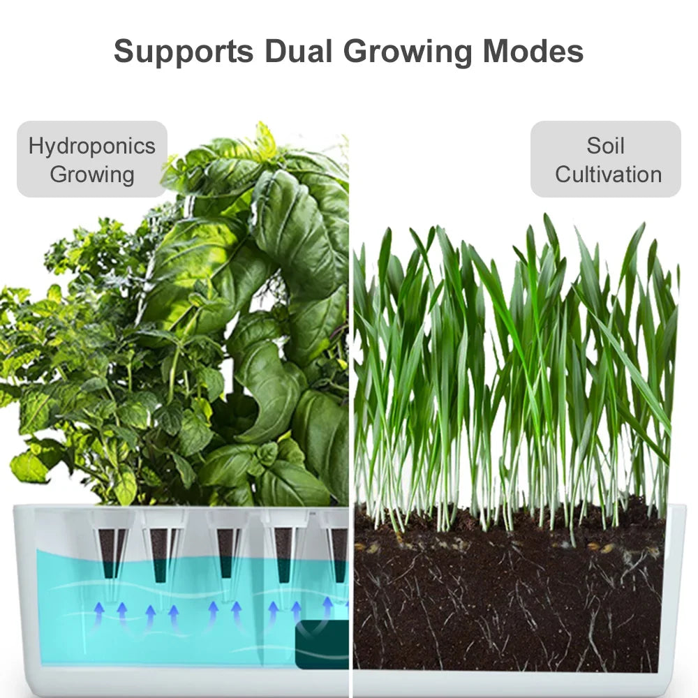 Timing Garden 2L Grow Lights Herb Height Office Leyfeng LED Pump Home Growing Kitchen for with Hydroponics 9 System Indoor liquid Smart Pods liquid 15W Smart Adjustable Automatic Tank Kit