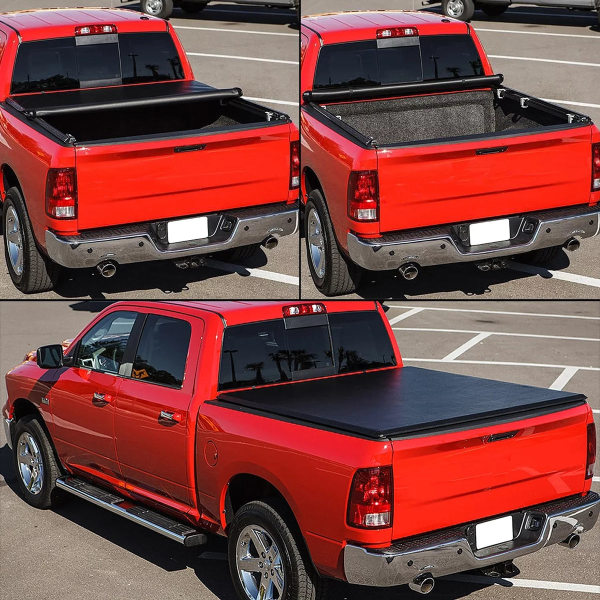 Vinyl 2019 For Truck Black Top Soft Tonneau 5Ft Matte DNA to Bed Cover Roll-up Motoring 2021 Ranger TTC-RU-090 20 Short