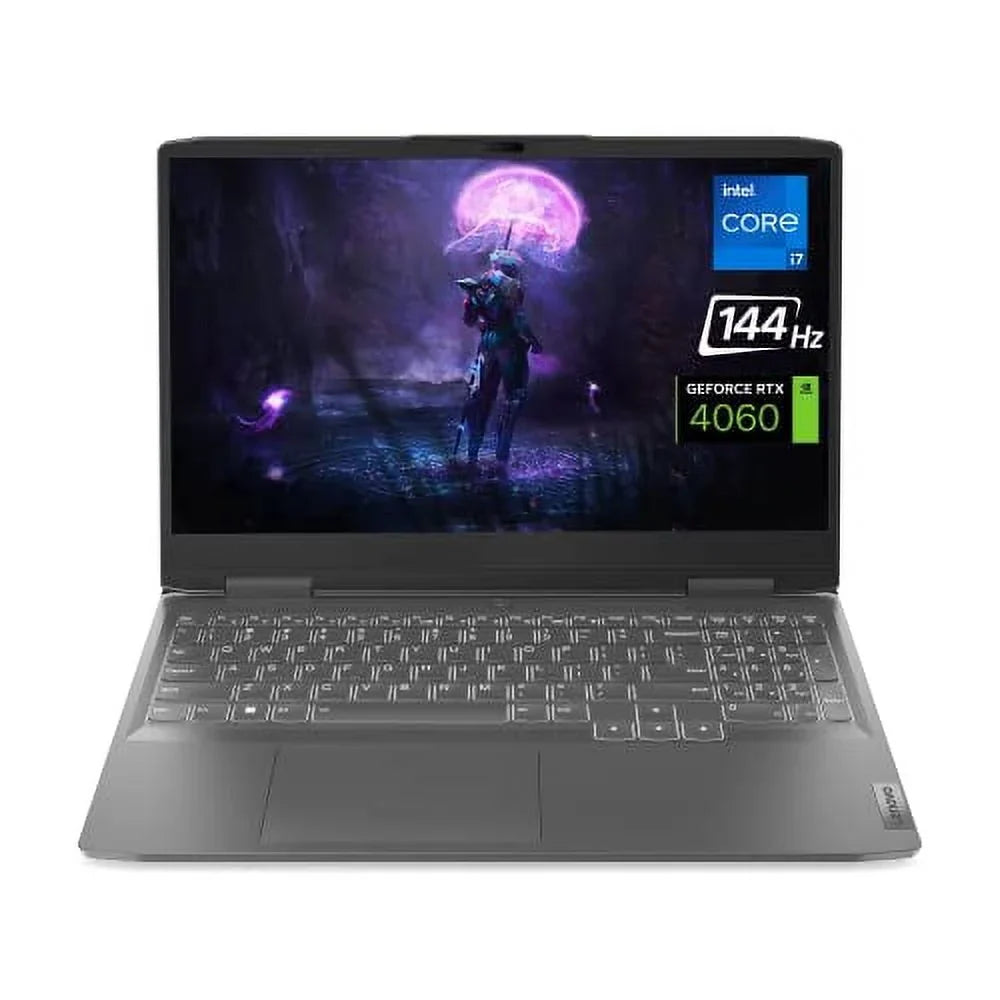Backlit 15.6" SSD, FHD NVIDIA Intel 13th Gaming RAM, Windows Display, 4060, RTX RJ45, 512GB Wi-Fi HDMI, 6, Lenovo DDR5 KB, PCIe GeForce 32GB Webcam, 144Hz Laptop, LOQ Home, i7-13700H, Gen 11 Grey