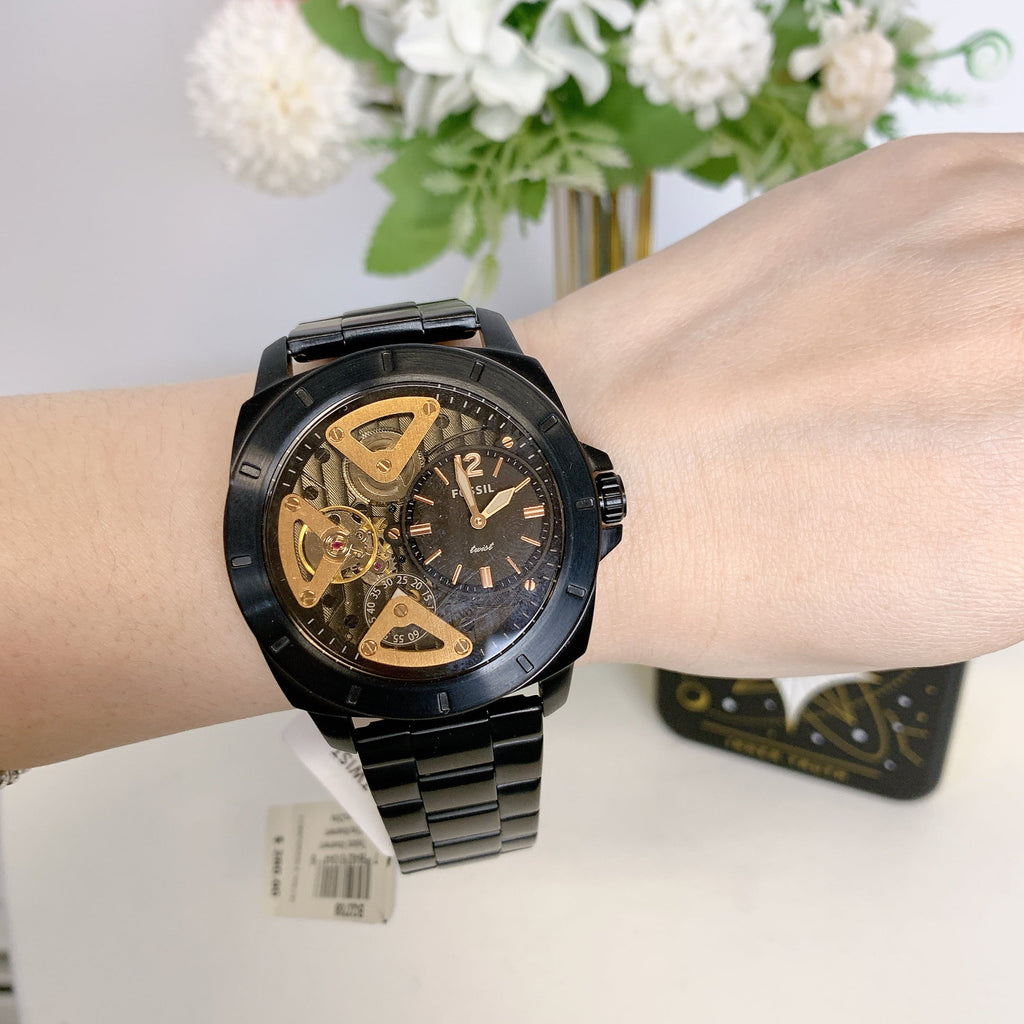 Fossil Twist Privateer Steel Stainless Black Watch BQ2788