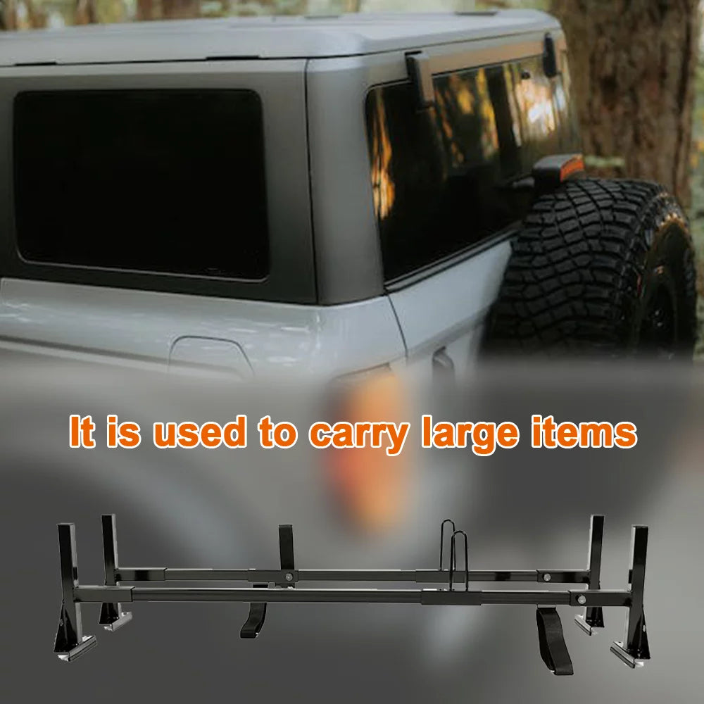 Vans Kojem for Express Universal Steel Adjustable 68"-75" Mount GMC Rack Rack Savana Bars E-Series Roof Chevy Ladders Full-dimension 2 Carry