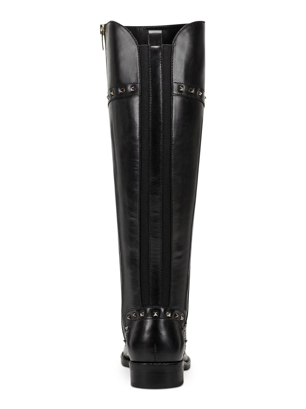 Toe liquid 6.5 M Black Womens Back Slip Block Round Resistant Zip-Up FISHER Boot MARC Riding Cushioned Secalm Flex Gore Accents Studded Resistant Heel