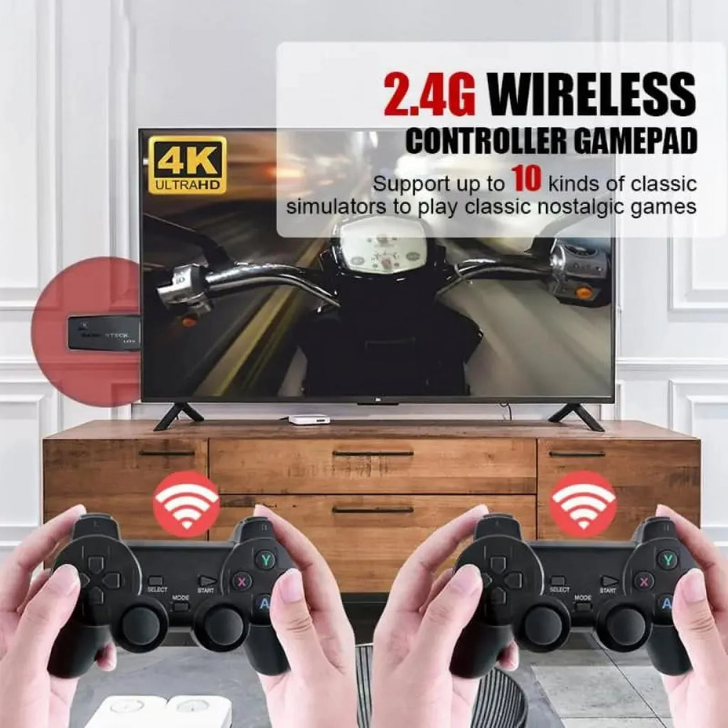 Gaming Retro Game 20000 Double 4K PS1/GBA/MD Family 64G Video 2.4G Consoles Wireless Microea For Controller Classic Gamepads TV Games