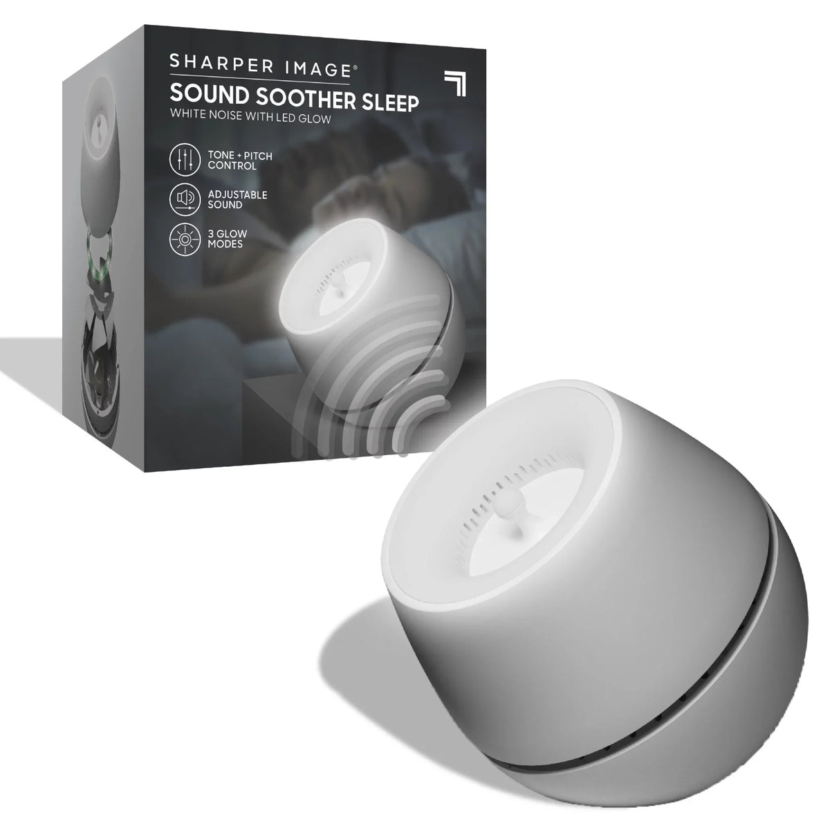LED Sharper Noise Glow Wind, White With Image® Machine Soother Sound