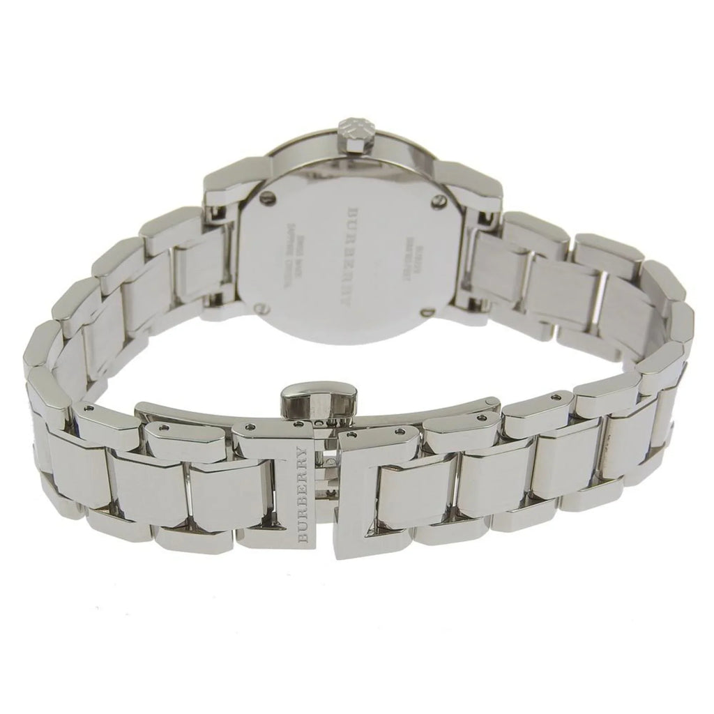 Quartz Silver (Good) Watch Stainless Steel Dial Analog Burberry BU9229 Ladies Display Pre-Owned