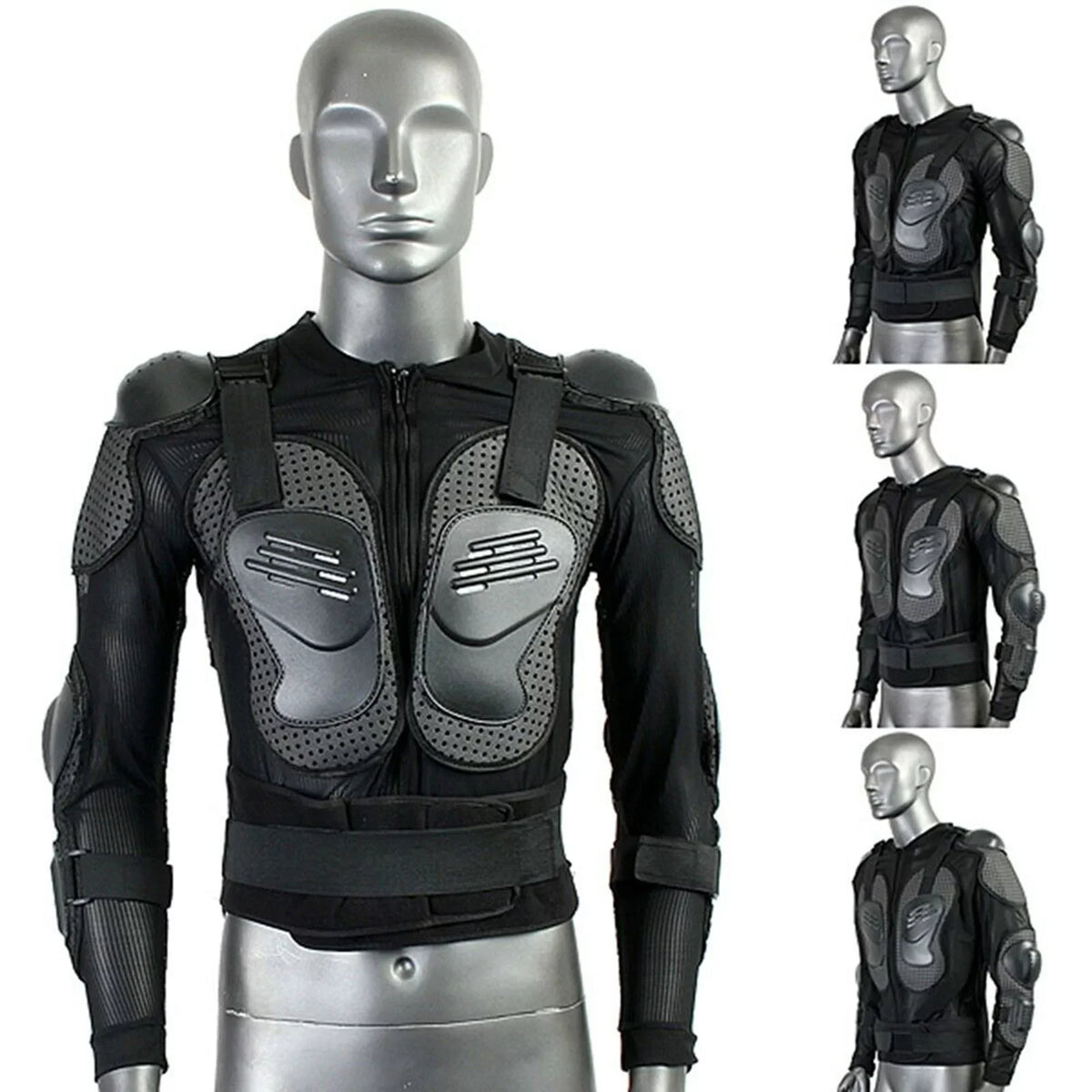 Comprehensive Motorcycle Riding Armor Jacket - Protects Spine, Shoulder, And Chest