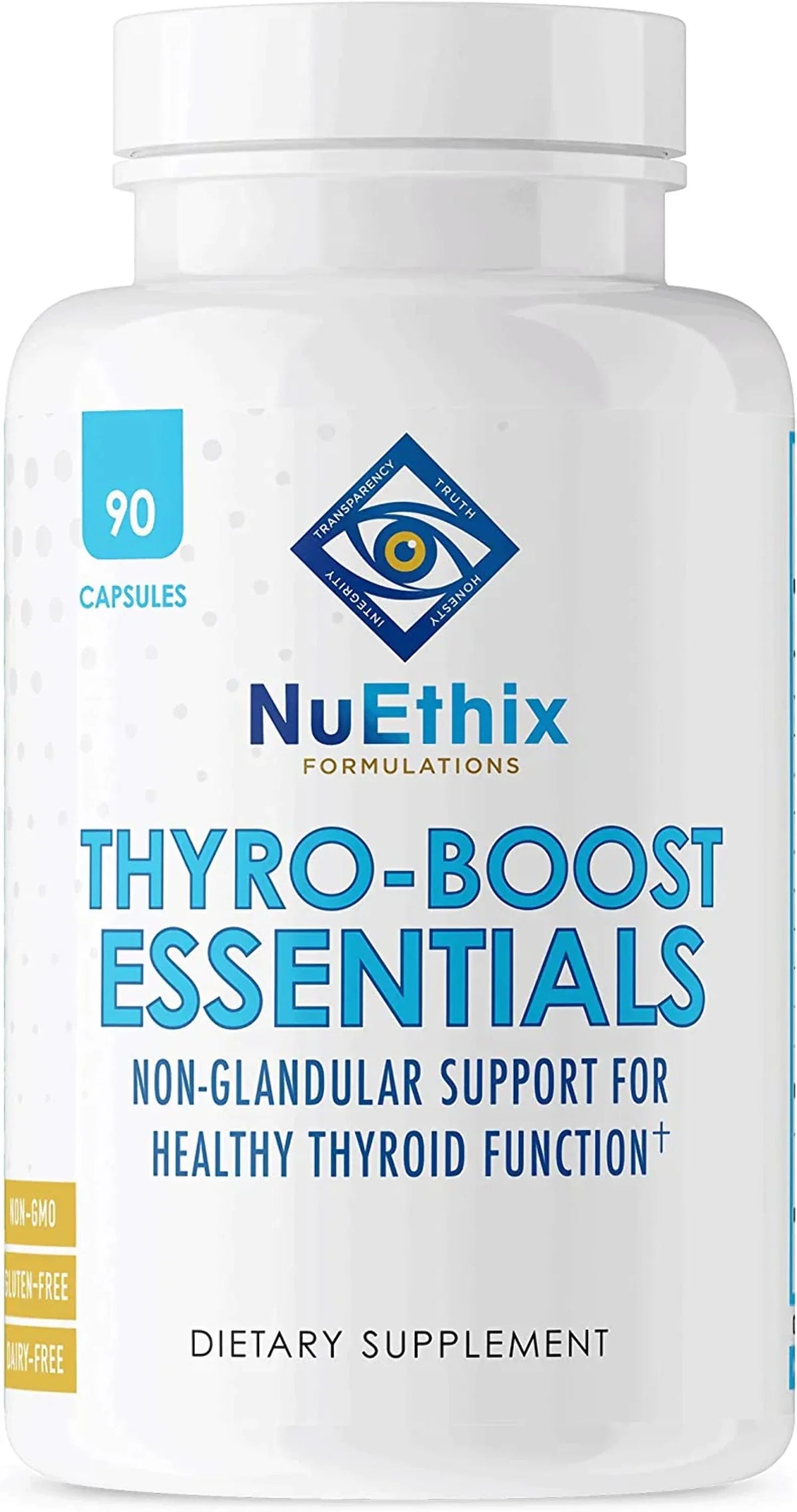 Nuethix Thyro-Boost Essentials, Non-Glandular Support With Optimal Thyroid Function, 90 Capsules