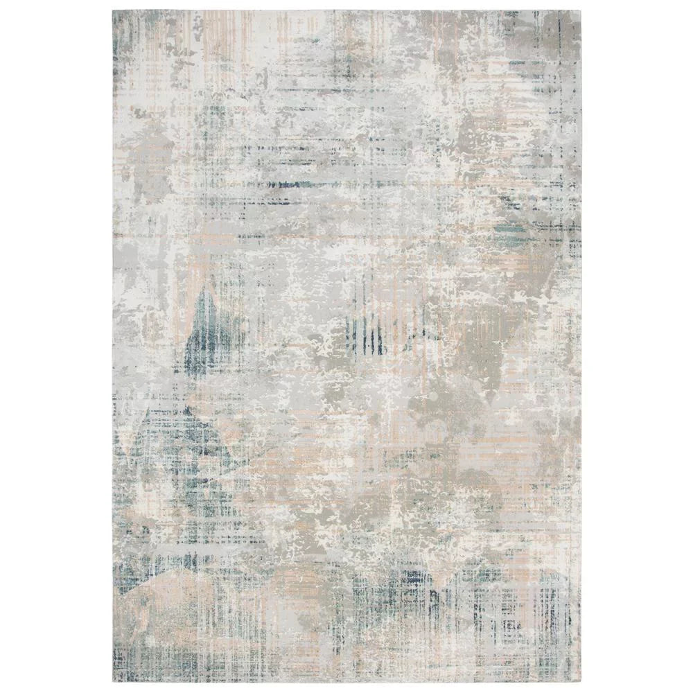 Alora Decor Glamour 7'10"X9'10" Ivory / Gray /Ivory / Gray Power-Loomed Area Rug