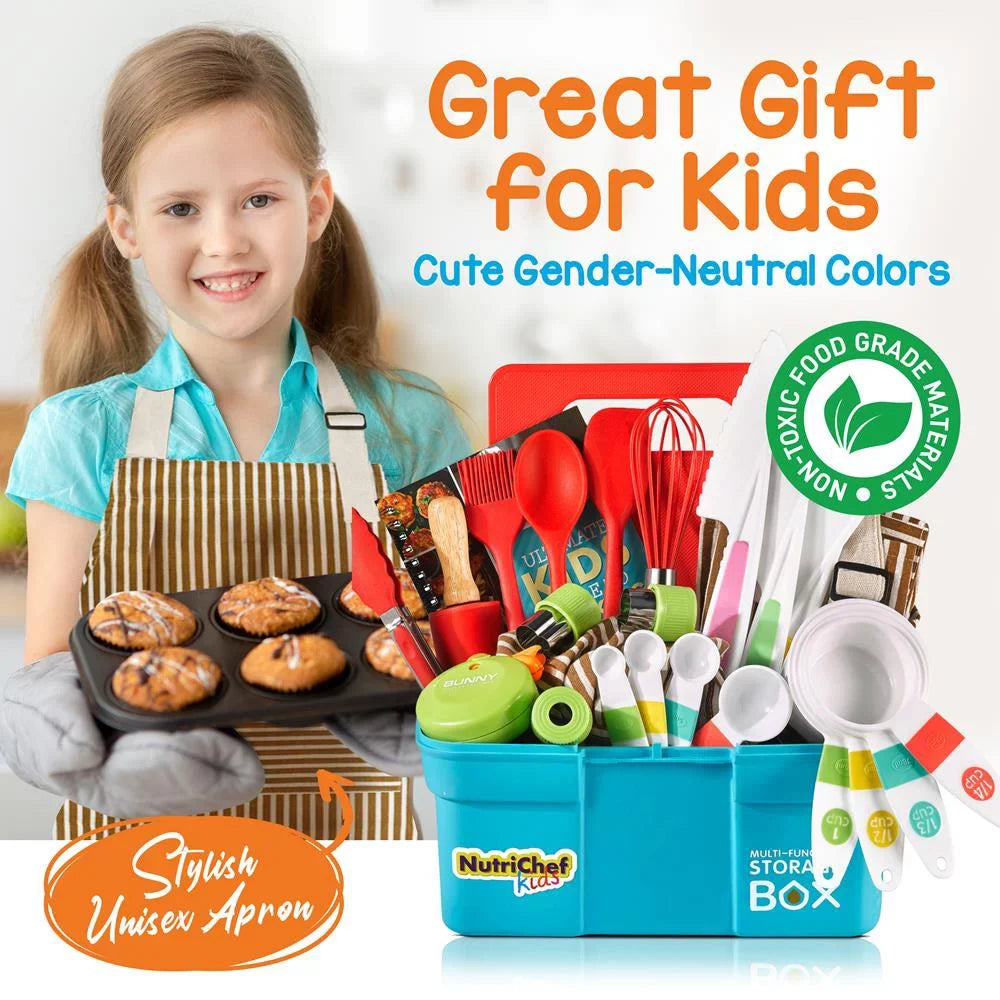 & Apron Girls Little Boys, for Baking Complete NutriChef Cooking Includes Set & Set Kids Chef's