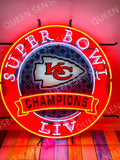 Queen Sense 24"X24" For Kansas Citys Sports Team Chiefs Champions Liv Neon Sign Hd Vivid Printing Handmade Artwork Neon Lamp 124Kccsbcvvd
