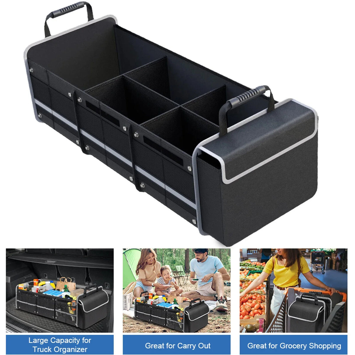 Trunk Cargo Container Compartment Storage Multi US Truck for Car SUV Organizer