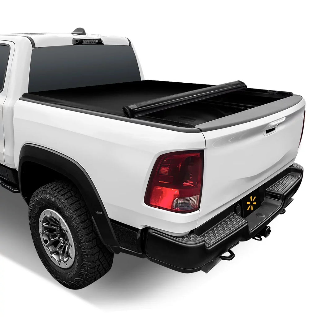 Auto Drive Soft Roll Up Truck Bed Tonneau Cover Fits 94-10 Dodge Ram 1500 2500 3500 / 11-18 Ram 1500 2500 3500 8Ft Bed