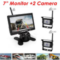 G·Peh Backup Camera Kit With 7" Monitor - Enhance Your Vehicle'S Protection With Waterproof Night Vision Camera - Ideal For Rvs, Buses, Trailers, And Trucks(2 Cameras)