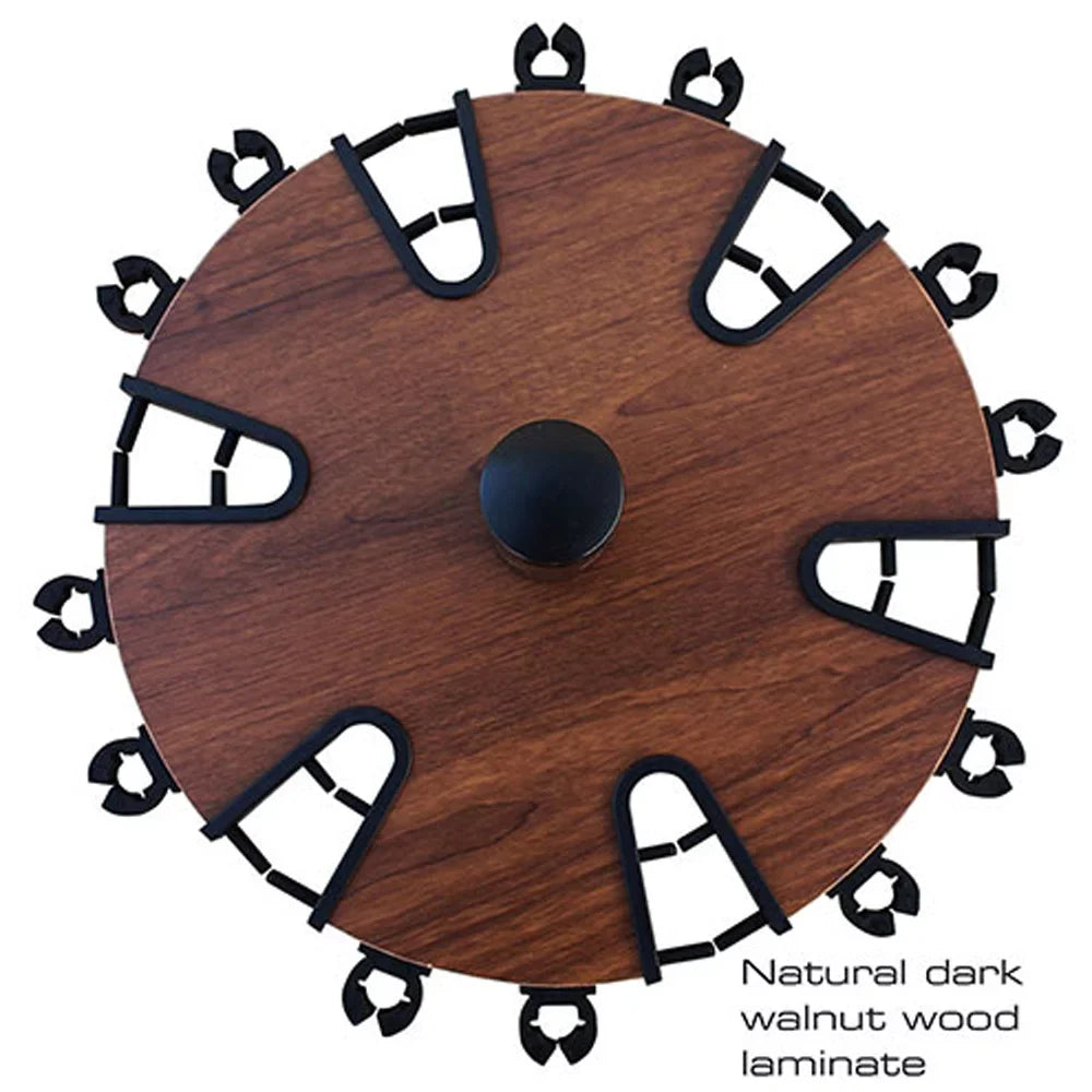 Rush Creek Creations 38-4056 Walnut 24 Fishing Rod Rack With Extension Post