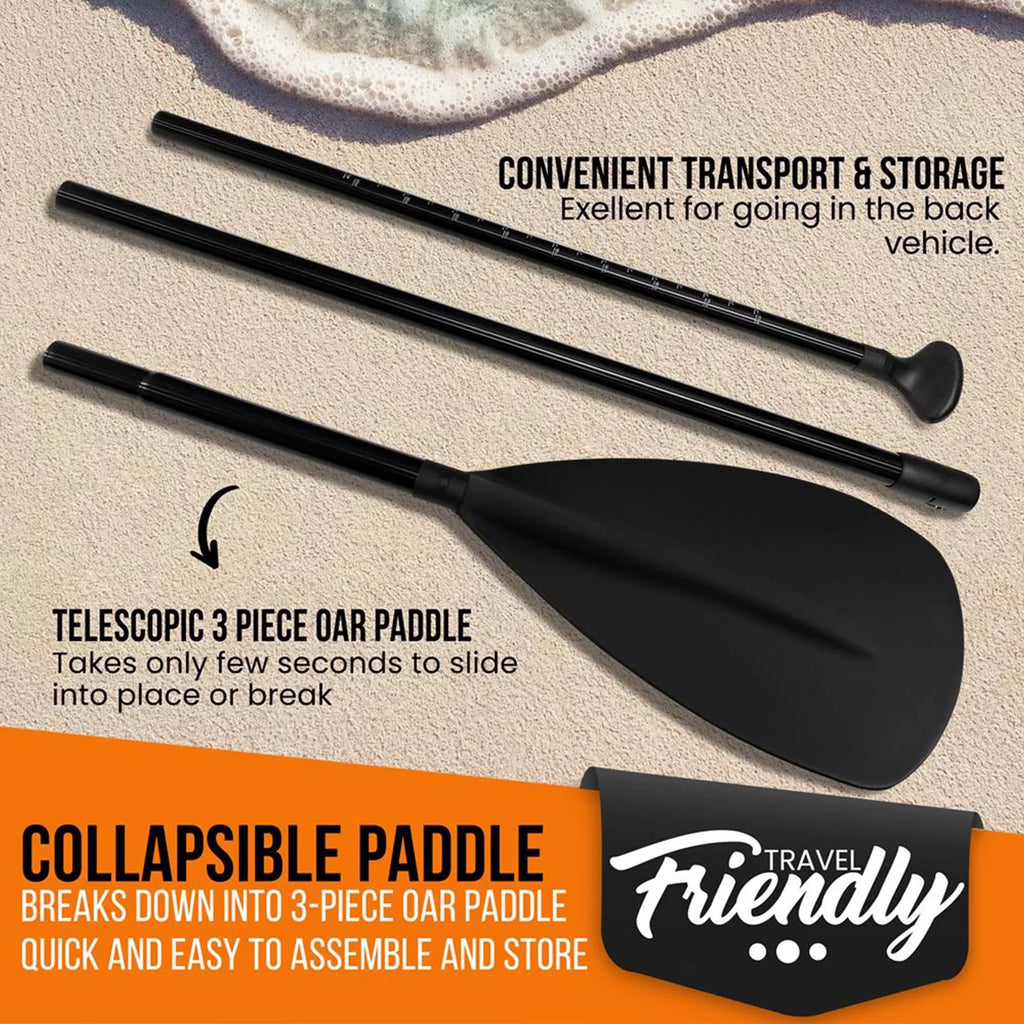 Universal Serenelife Stand Up for Adjustable Oar Height Boards with Paddle