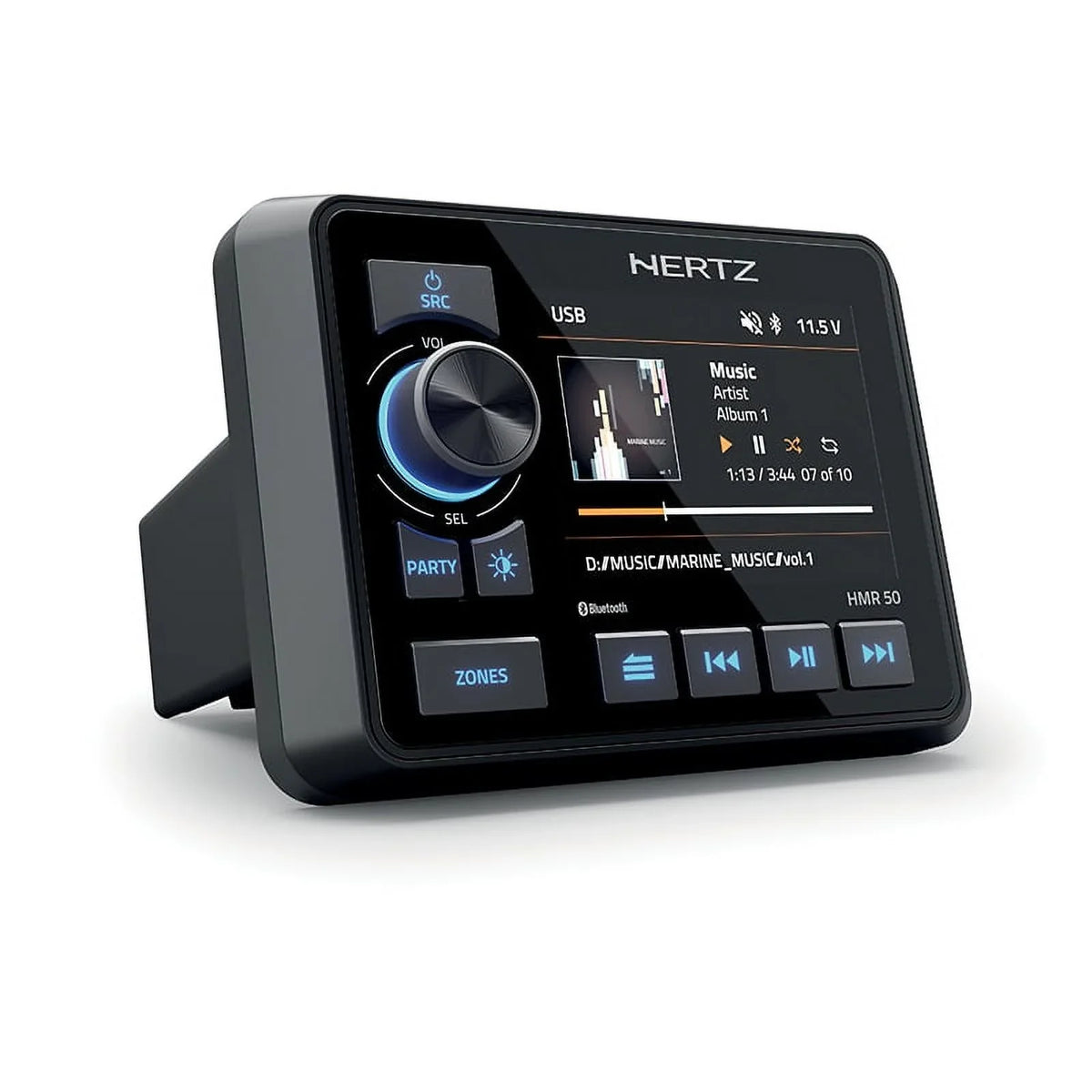 Hertz Hmr 50 3.5" 50W X 4 @4Ohms Ips Display Marine Digital Media Receiver