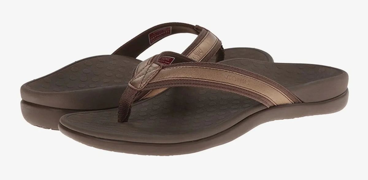 Sandals Vionic II Mettallic TIDE Flip Flop Women's Bronze