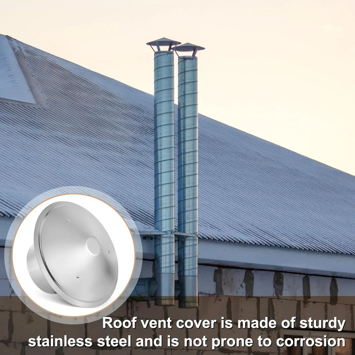 6 Inch Cone Top Chimney Cap Stainless Steel Cone Cap With Screen Chimney Cover Outside Roof Silver Fireplace Screen Cover Exterior Stove Pipe Topper For Vent Flue Family Kitchen Cooking