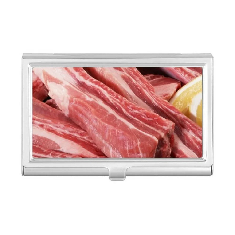 Pocket Meat Business Rib Box Case Wallet Raw Texture Holder Food Chop Card