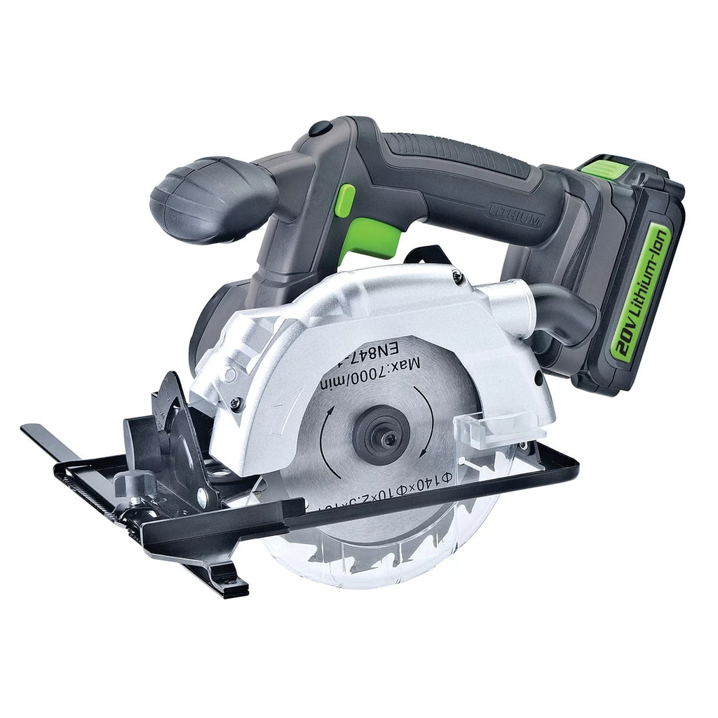 Genesis Glcs2055A 20-Volt Li-Ion 5-1/2-In. Circular Saw With Charger, Rip Guide, And Blade