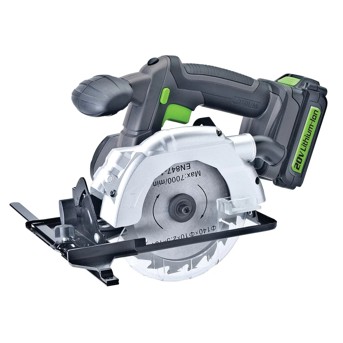 Genesis Glcs2055A 20-Volt Li-Ion 5-1/2-In. Circular Saw With Charger, Rip Guide, And Blade