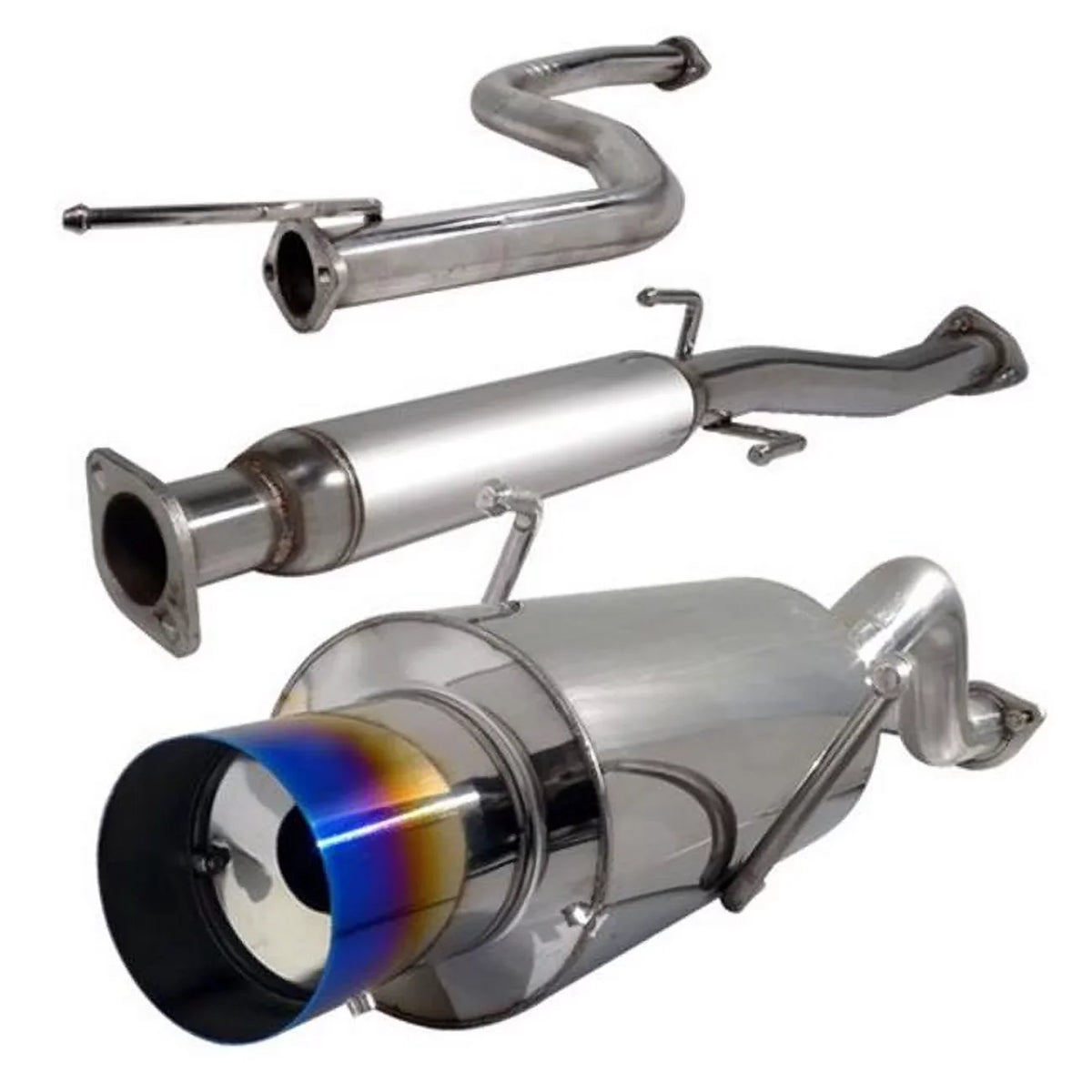 2.5 In. Inlet N1 Style Catback Exhaust System With Burnt Tip Ls-Rs Model For 94 To 01 Acura Integra, 10 X 13 X 48 In.