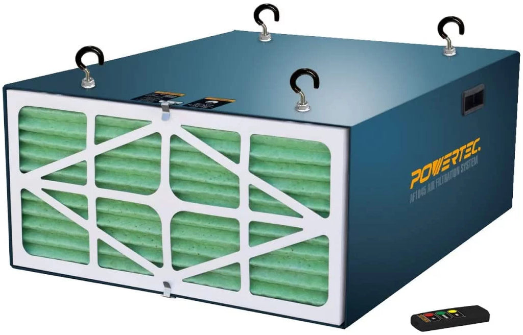 Powertec Remote Controlled 3-Speed Air Filtration System (655/875/1060 Cfm) Af1045
