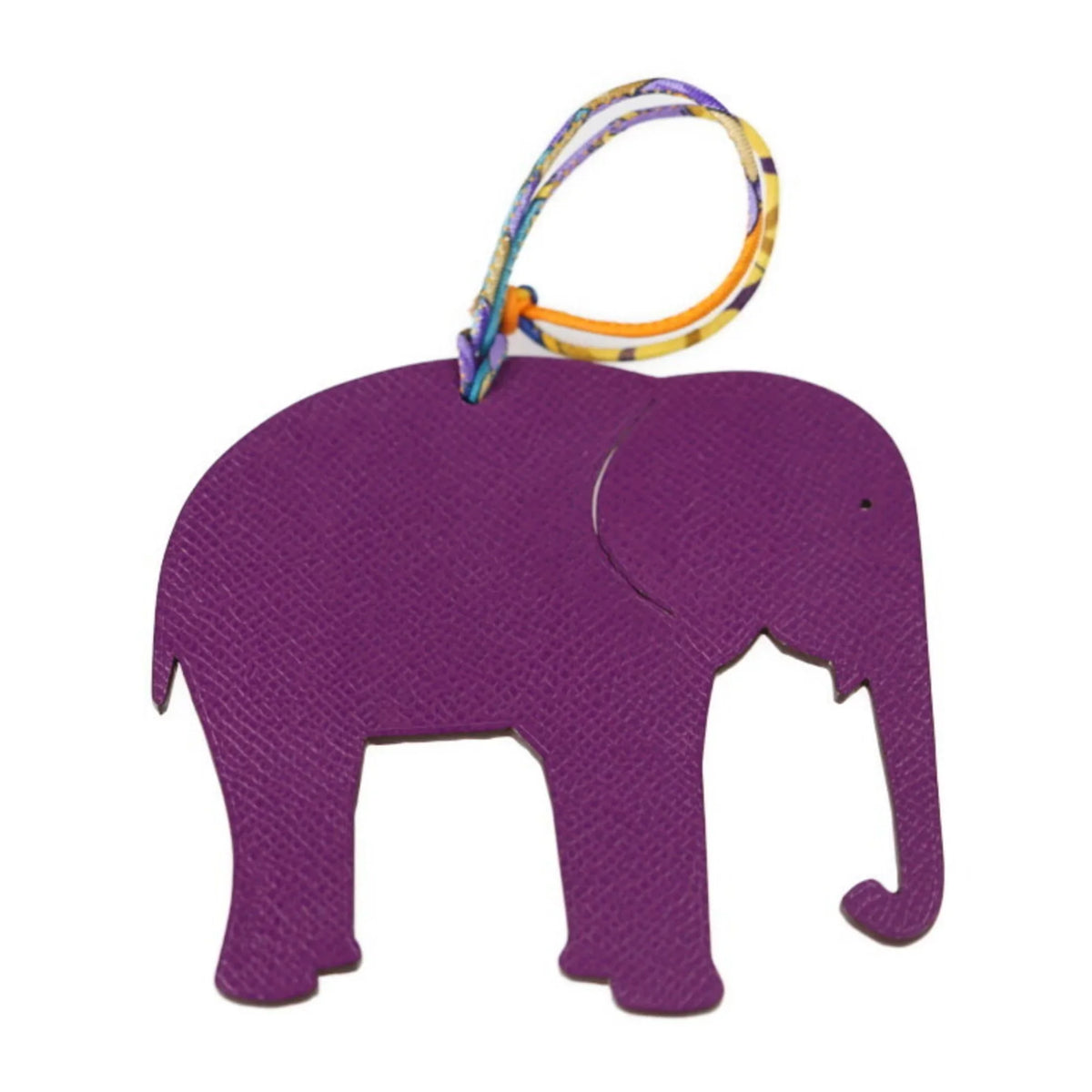 (Good) HERMES Pre-Owned Taurillon Clemence Bag Hermes Charm Purple H Orange Petite Elephant Vaux Epsom